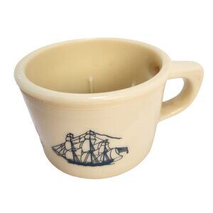 Old Spice Shaving Mug Vintage Shulton #25 Ship Grand Turk Salem 1786 2-3/8" Tall